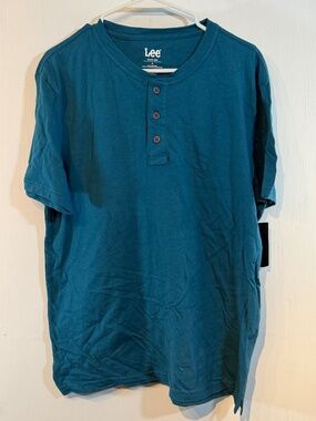 Lee Mens Short Sleeve Henley T-shirt Medium_NWT